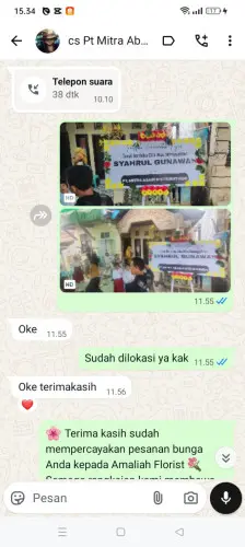 Testimonial Papan Bunga banjarmasin