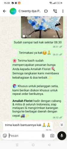 Testimonial Standing Flower banjarmasin