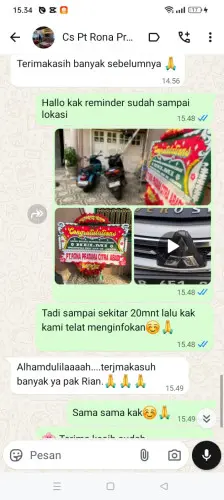 Testimonial Papan Bunga banjarmasin
